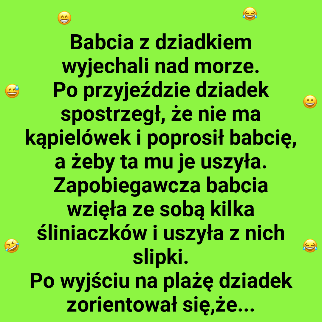 Babcia uszyła kąpielówki