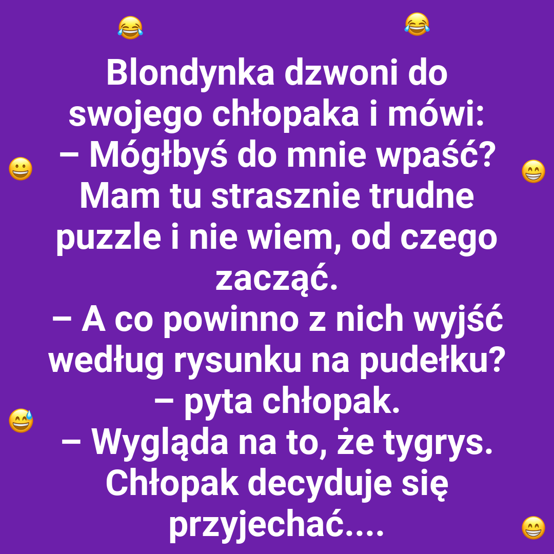 Blondynka i jej tygrysowe puzzle