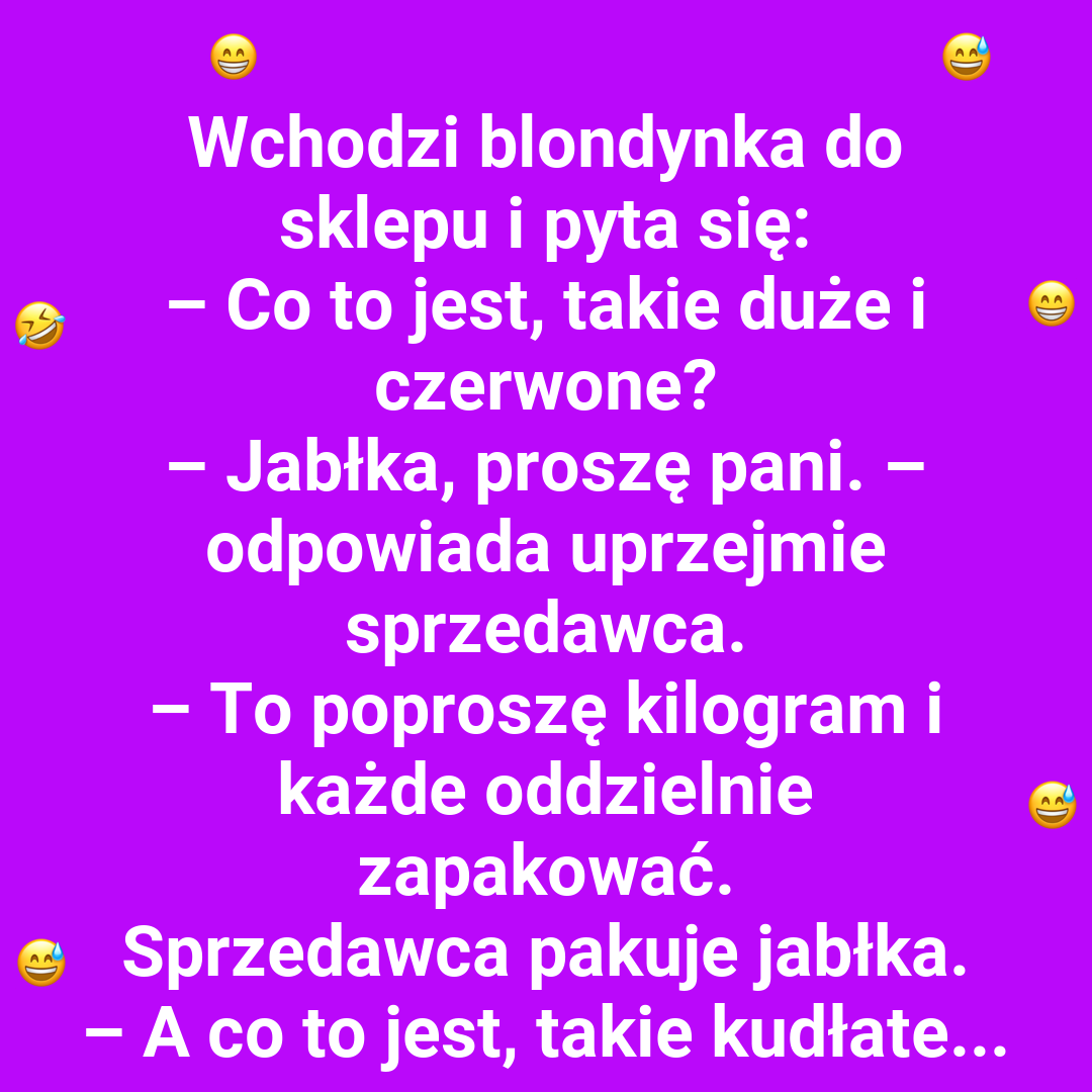 Blondynka zamawia owoce
