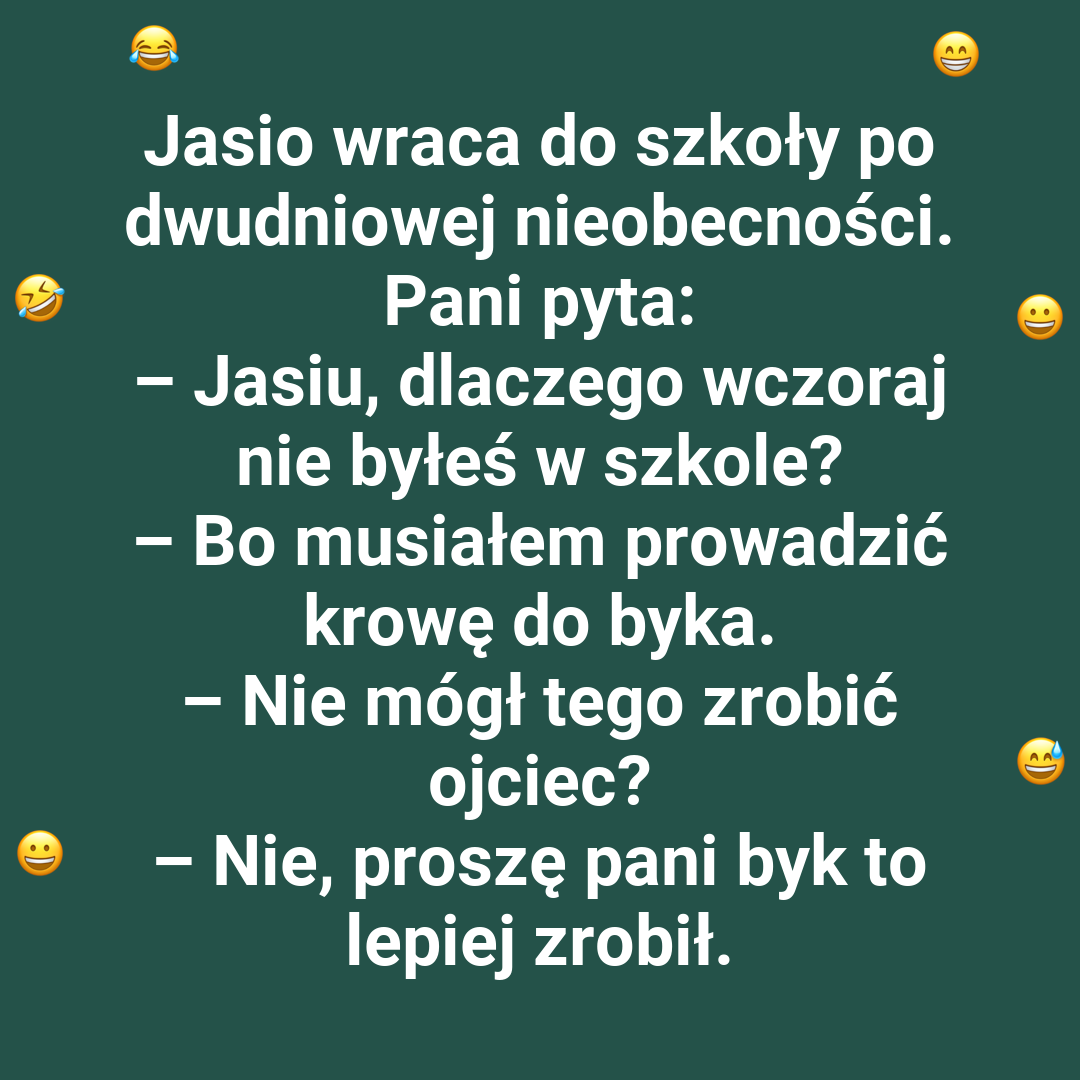 Byk zna się na rzeczy, a Jasiu na żartach