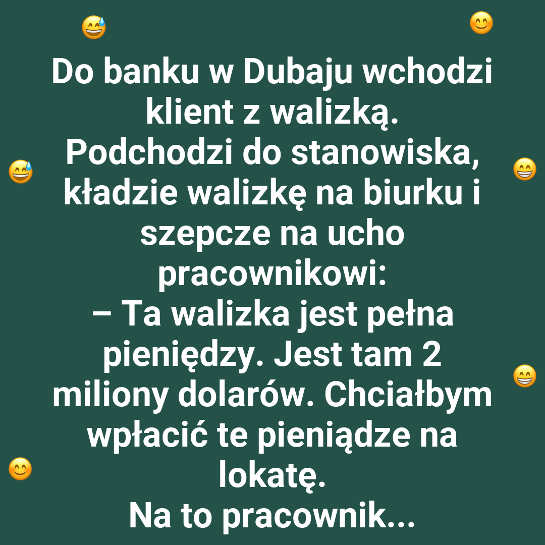 Chciał tylko wpłacić pieniądze