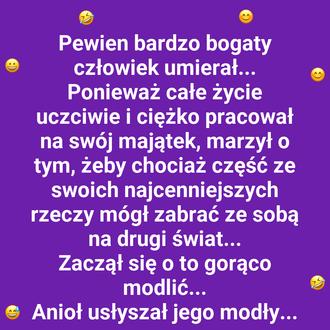 Co bogacz zabrał ze sobą?