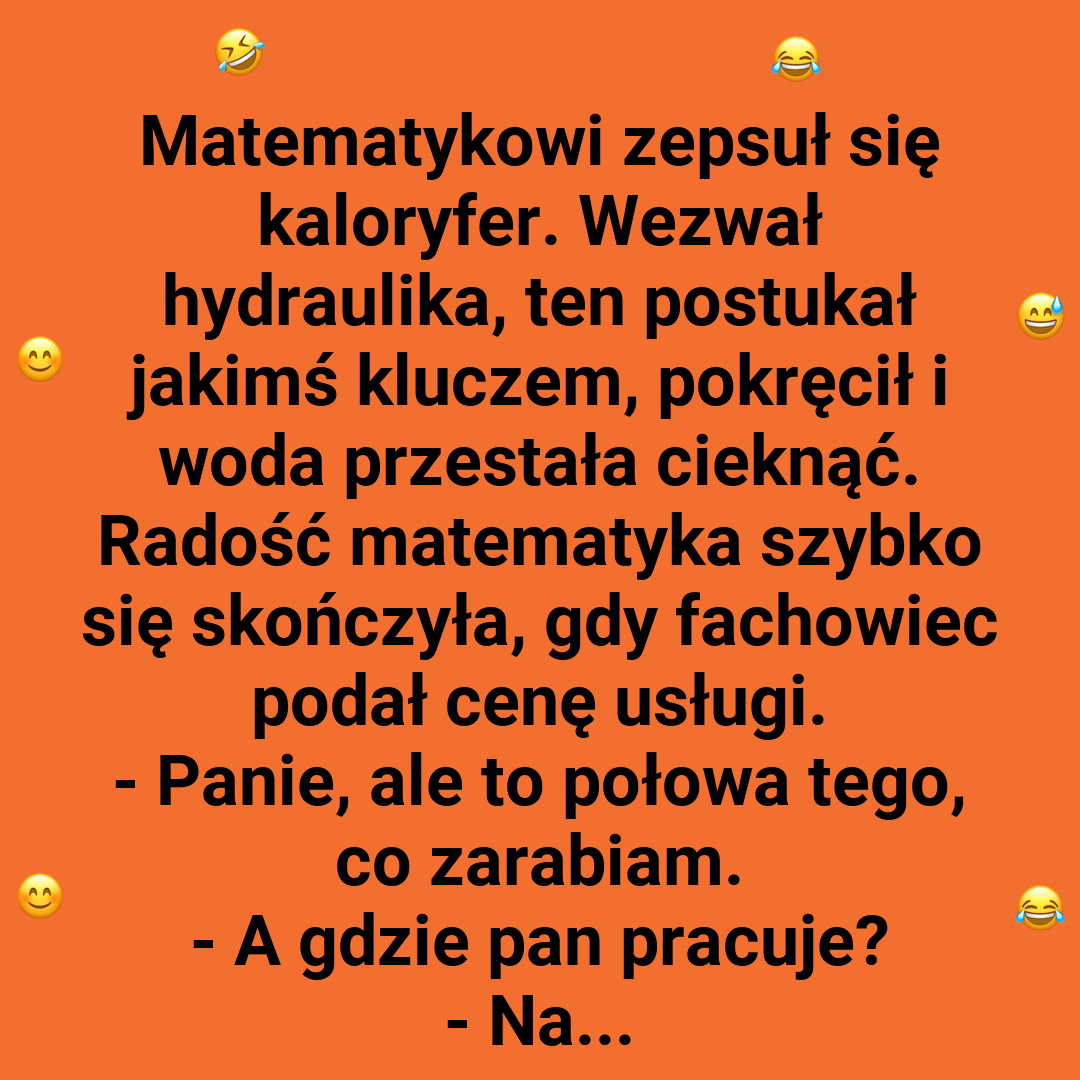 Hydraulik czy matematyk?
