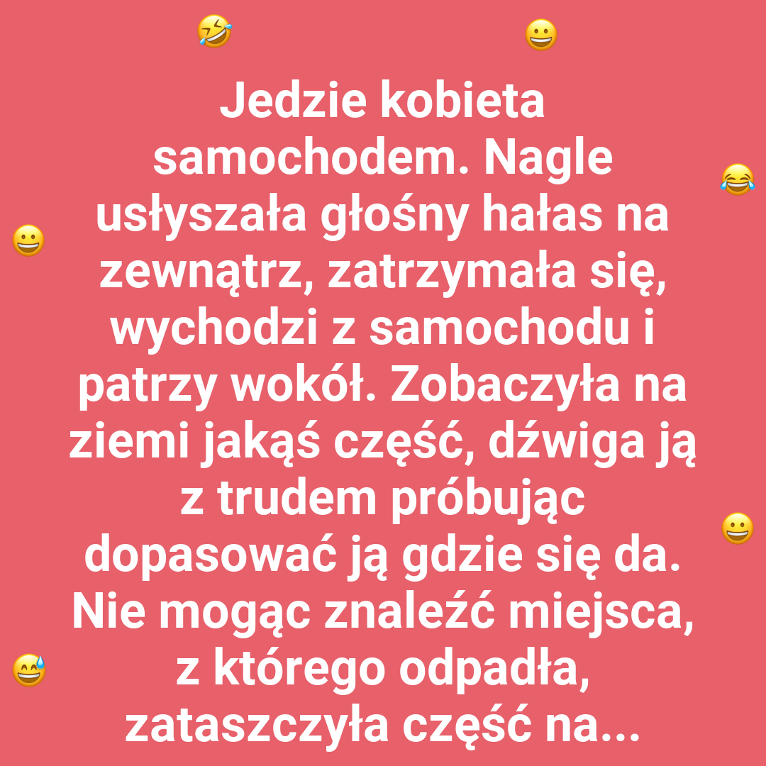 Kobieta, auto i niespodzianka