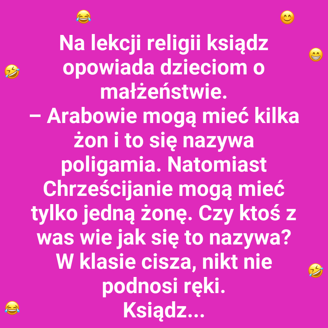 Lekcja religii w klasie Jasia