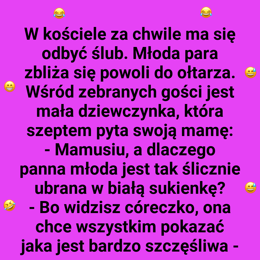 Mała obserwatorka na ślubie