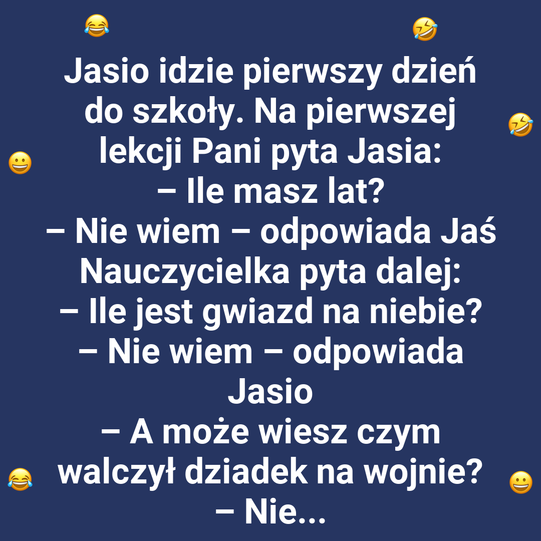Pierwszy dzień Jasia