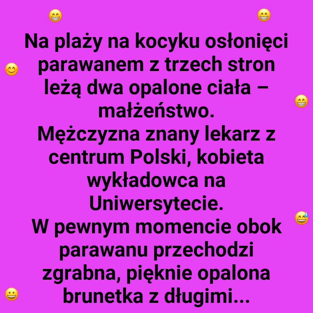 Plażowy flirt i mężowska odpowiedź
