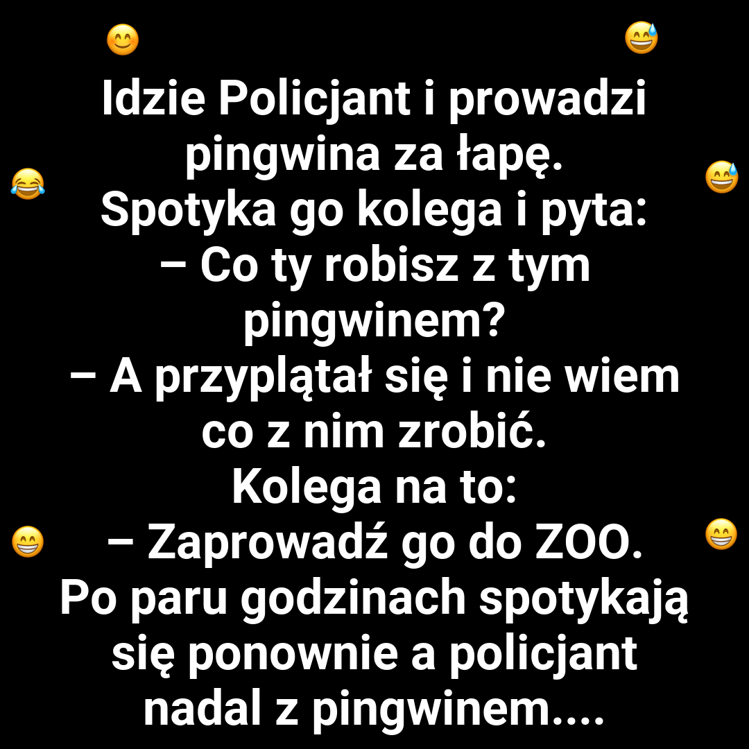 Policjant z pingwinem