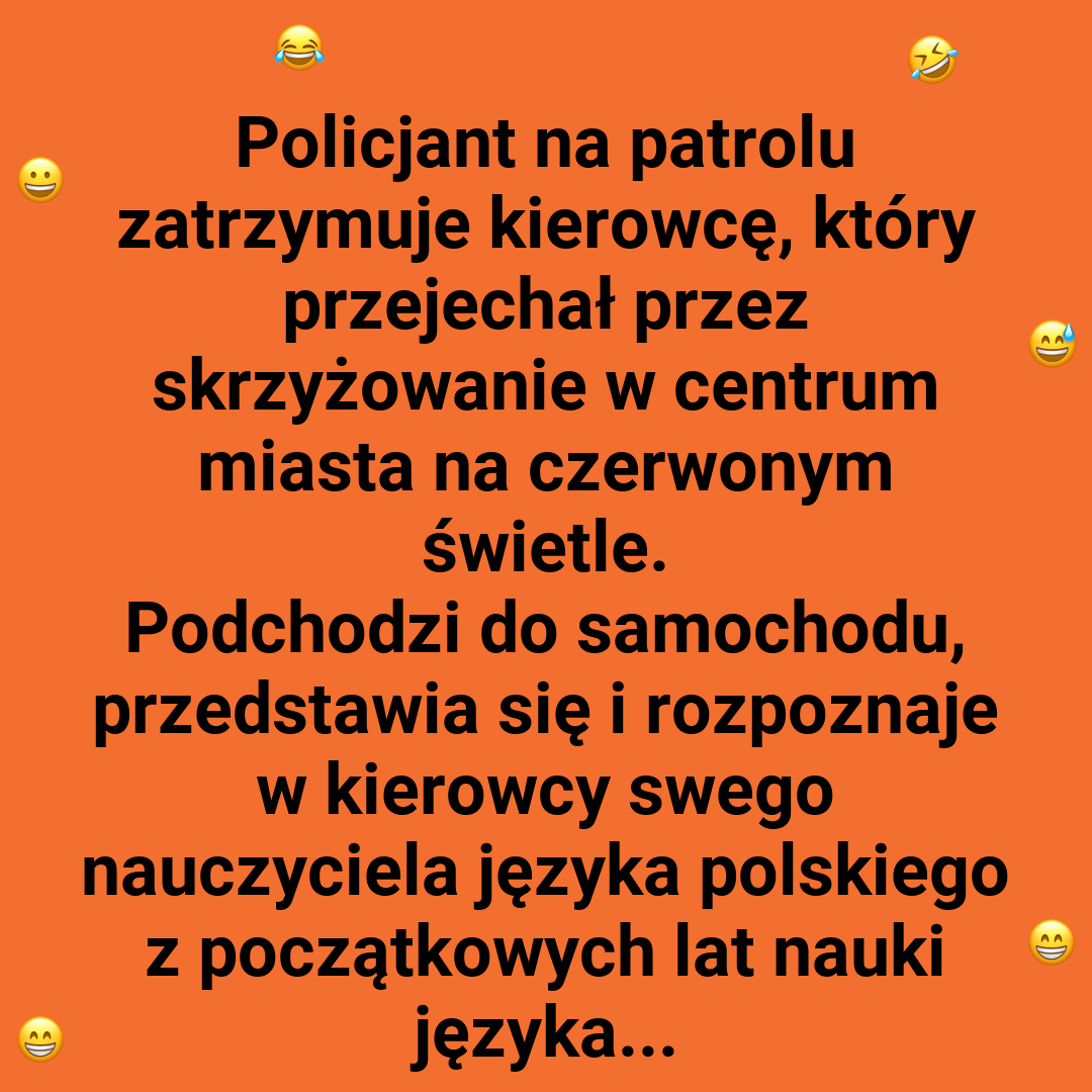 Policjant zatrzymuje kierowcę do kontroli