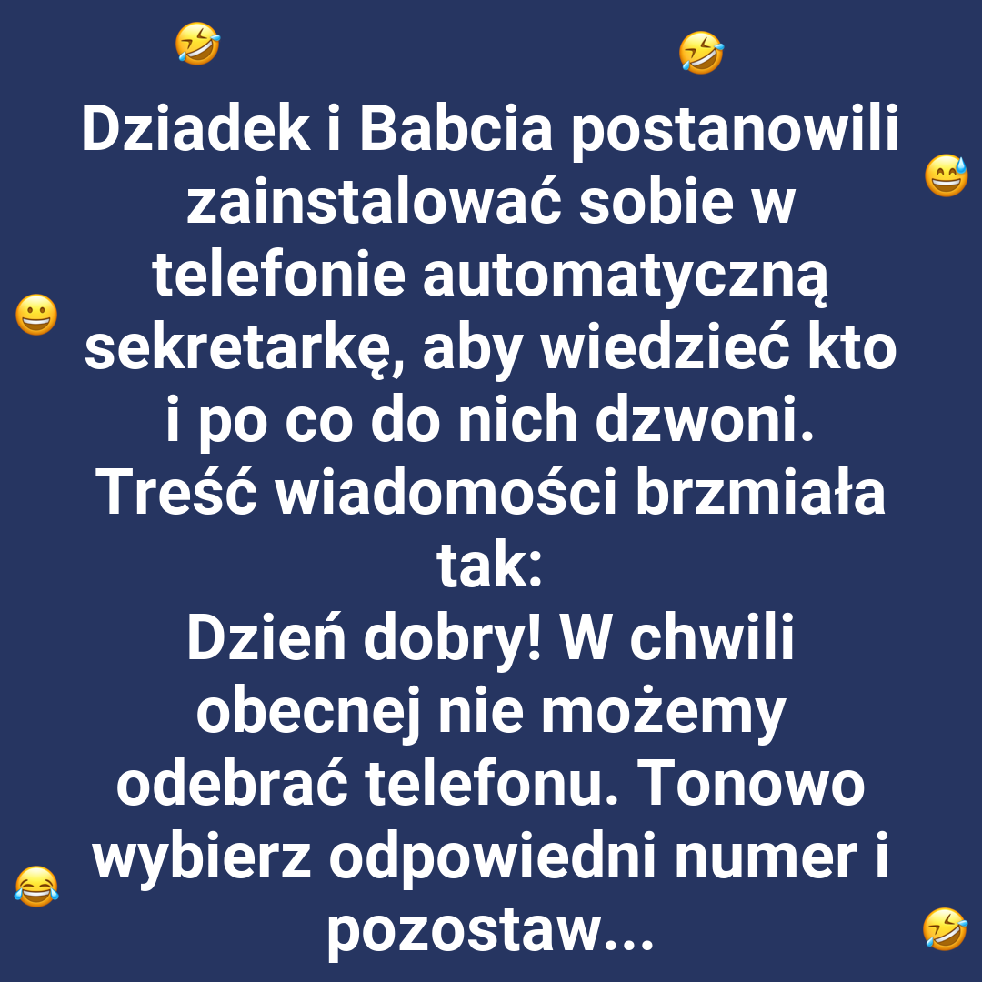 Rozbrajający komunikat dziadków