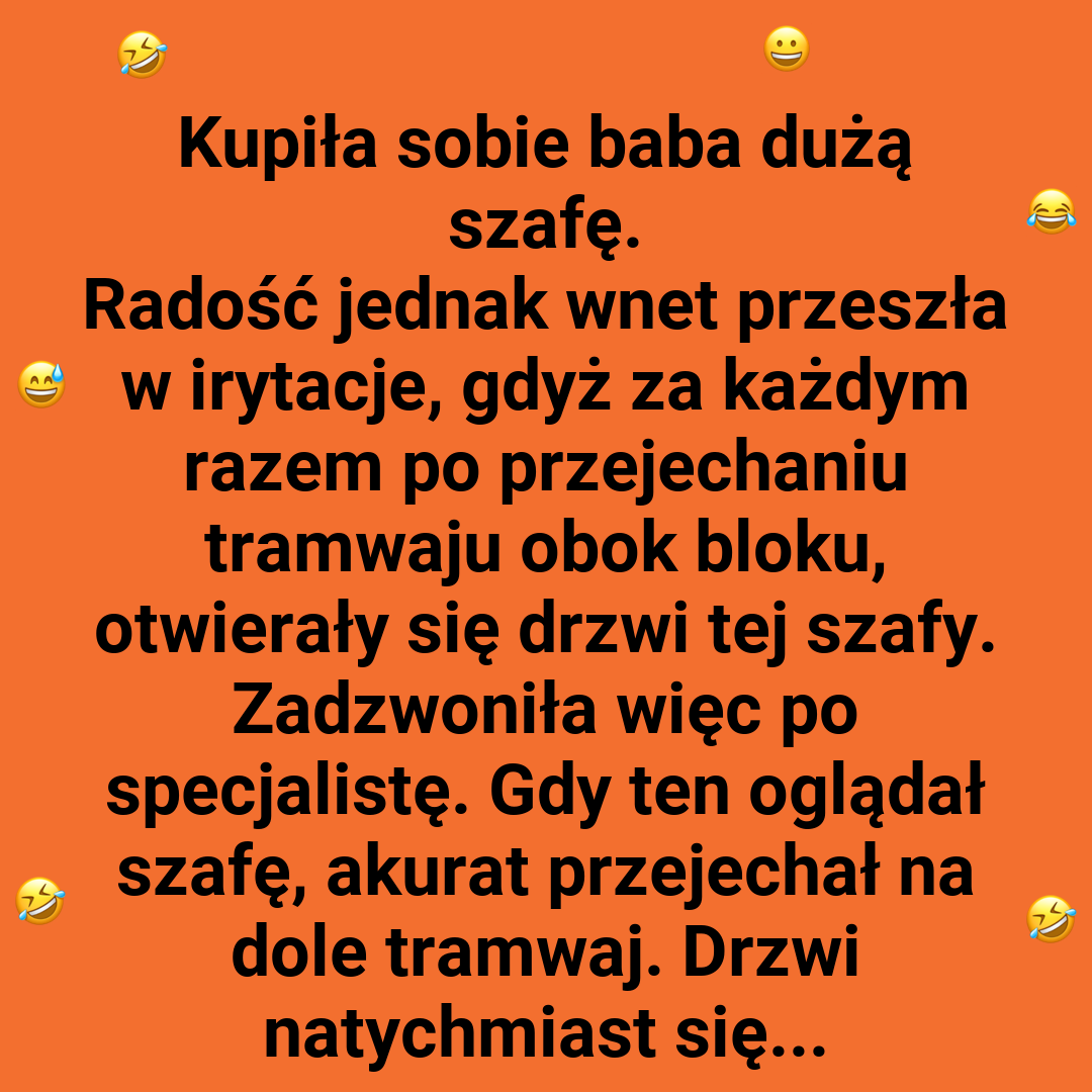 Tramwaj, szafa i niespodzianka dla męża